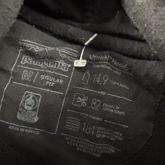 Patagonia Hoodie Adult Medium Black Uprisal Sweater Casual Outdoor Men's - Picture 10 of 15